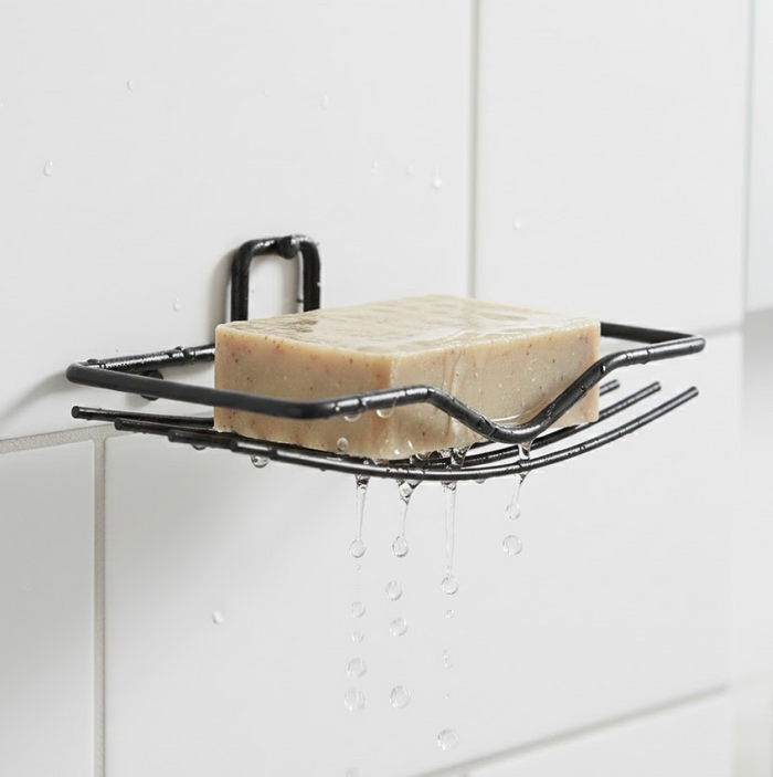 VelvetBubbles 2-piece wall mount soap rack set for bathroom organization.