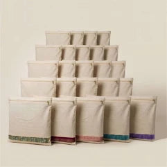Cotton Saree Bags/Covers For Storage Set Of - 12