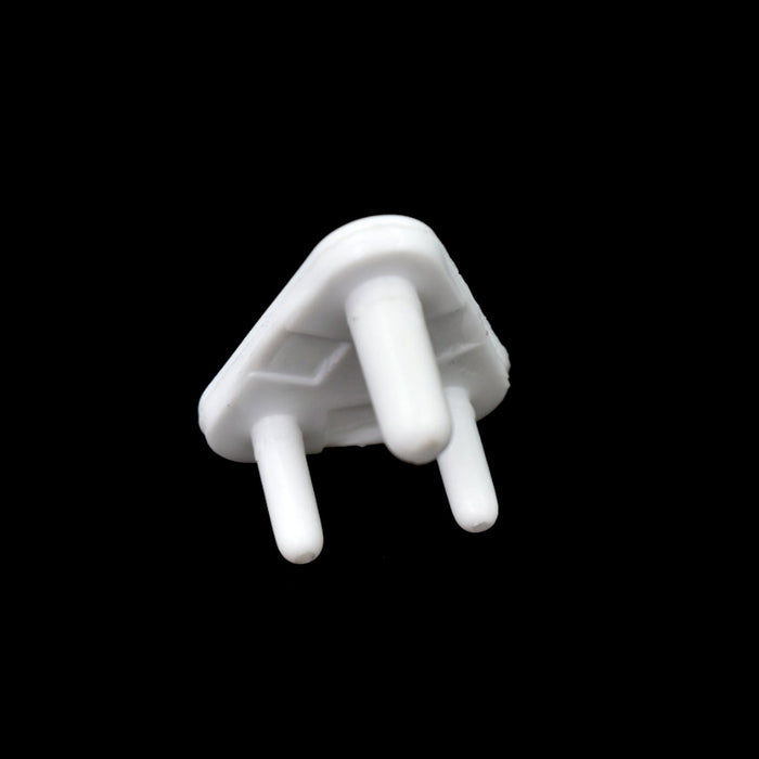 White baby socket covers, a pack of 100 electrical plug protectors for child safety.