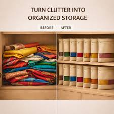 Cotton Saree Bags/Covers For Storage Set Of - 12