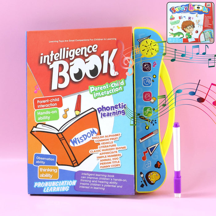 Interactive learning book for kids with colourful design and sound buttons