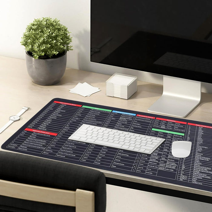 Large Shortcut Keyboard Mat featuring essential productivity keys for office work.