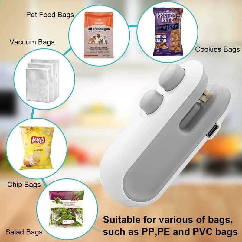 Bag Sealer Heat Seal with Cutter for Chips
