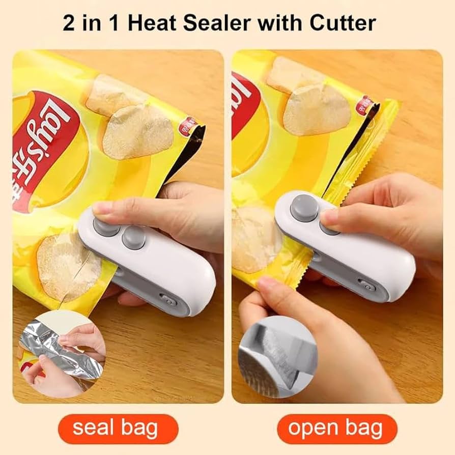 Bag Sealer Heat Seal with Cutter for Chips