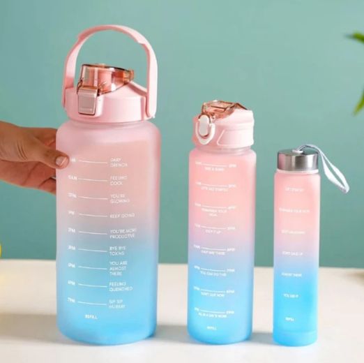 3 Water Bottle with Motivational Time Marker (Pack of 3)
