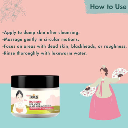 Trovieza Korean Rice water Glass Skin Face Scrub