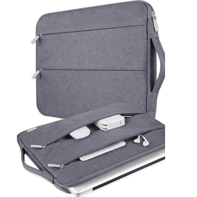 Sleek Nylon Fabric Laptop Bag Cover with inner Fur Cushion material