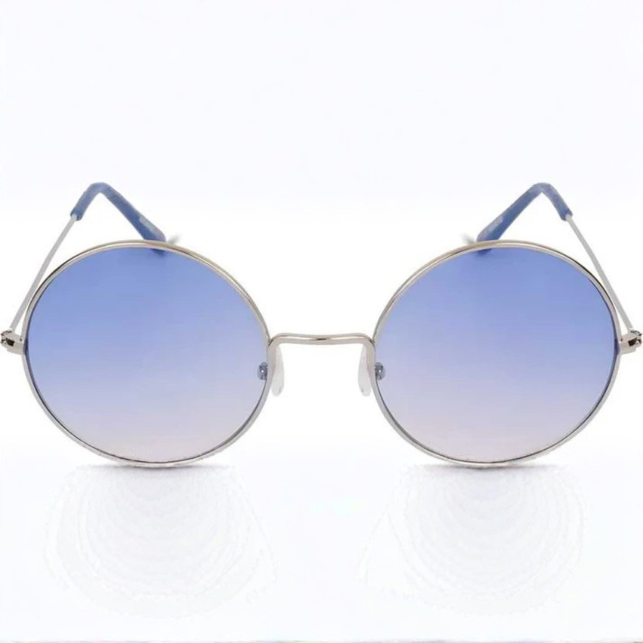 UV Protection Round Sunglasses (55 Blue)