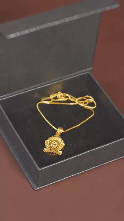 Durga Mataji Face Pendant with Chain